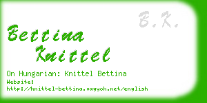 bettina knittel business card